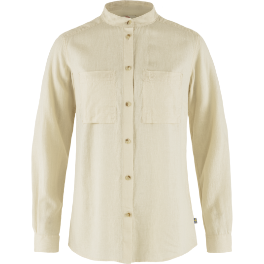 Fjellreven Women"s Övik Hemp Shirt Long Sleeve Chalk White XS