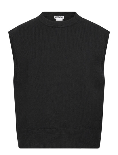Weekday Knitted Vest - Black - XS