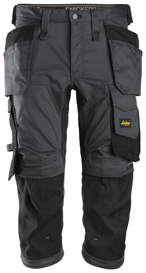 Snickers Workwear 6142 AllroundWork Piratbukse grå, svart Grå, Svart, Klær