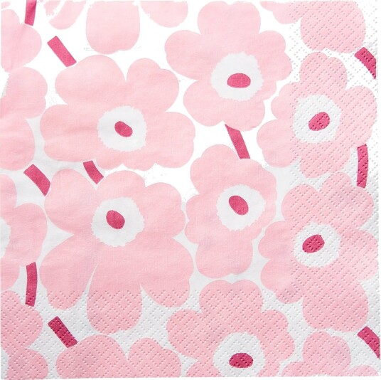 Marimekko by Havi Marimekko Napkin Mini Unikko   Pink   24X24CM