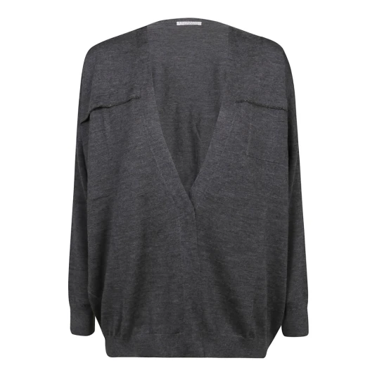 Brunello Cucinelli Dame Strikkevarer Blå L, Brunello Cucinelli Dame Strikkevarer Blå L,