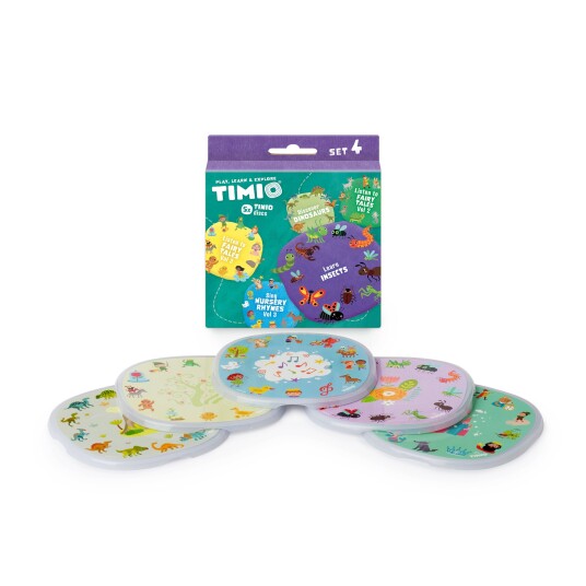 TIMIO Disc Set 4 Nursery Rhymes Fairy Tales Dinosaurs and Small Insects TIMIO Disc Set 4 Nursery Rhymes Fairy Tales Dinosaurs and Small Insects