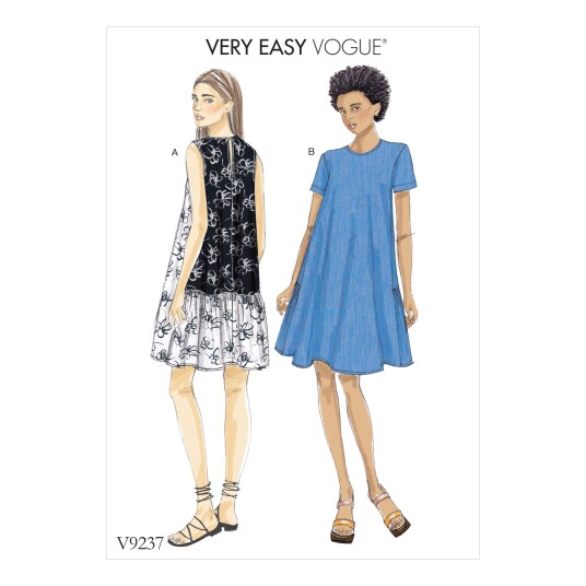 Vogue 9237 - Løs kjole Y (XS-S-M)