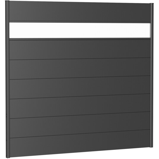 BIOHORT VEGGPANEL FOR LEVEGG AKRYLGLASS 200X180 MØRK GRÅ METALLIC