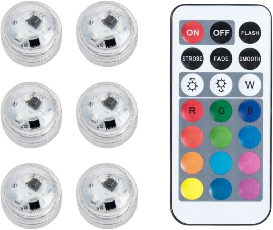Bambu Lab Mini Waterproof Rgb Led Lights W/remote 6pcs
