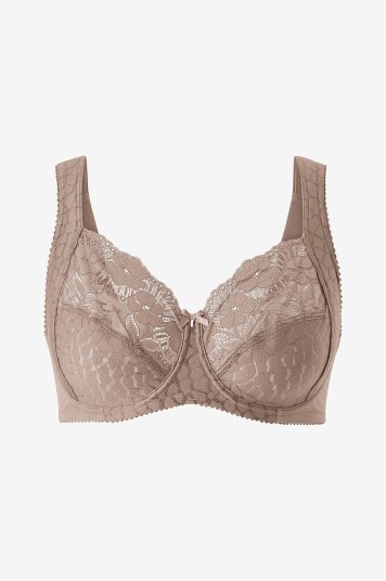 Miss Mary of Sweden   Spile bh Jacquard and Lace   Brun
