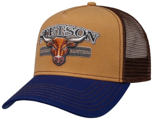 Stetson Men's Trucker Cap Bull Blue/Beige OneSize, Blue/Beige