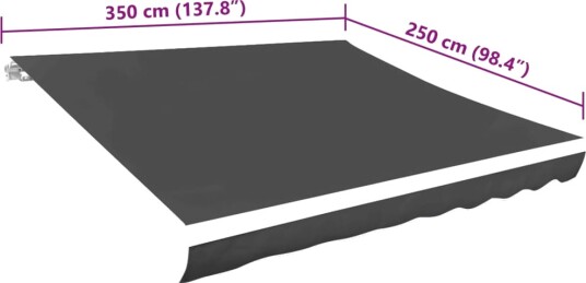 vidaXL Markiseduk 350x250 cm antrasitt