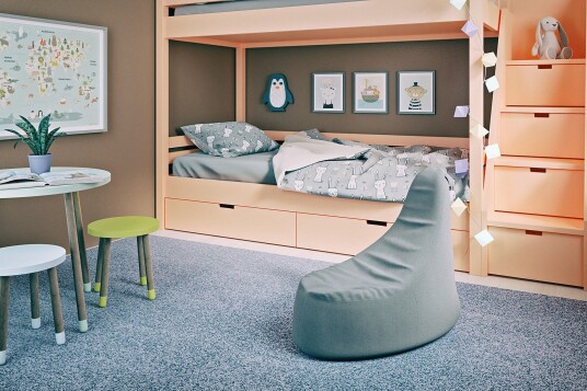 Ankala Sittepuff 90 cm Grå