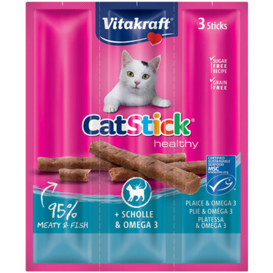 Vitakraft Kattemat Mini Woodpecker Omega-3 Snack 6 g x 3 stk.