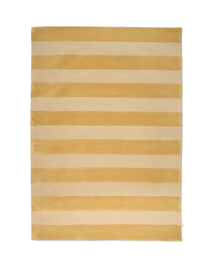 Stripe Boucle teppe gul