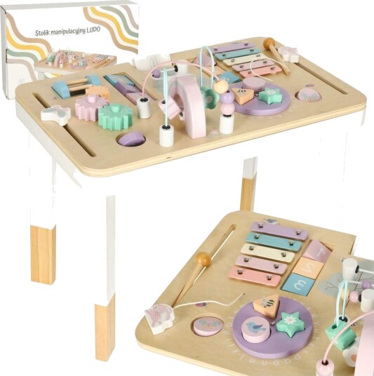 Lulilo montessori manipulasjonsbord i pastell