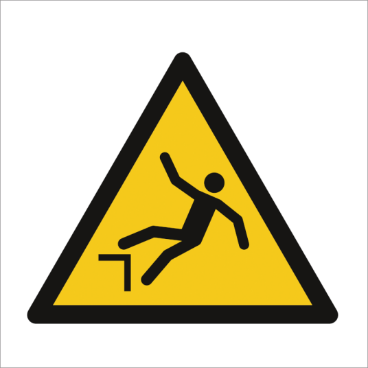 Hazard & Warning sign- Warning; Fall