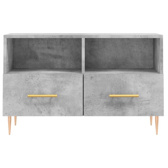 vidaXL TV-benk betonggrå 80x36x50 cm konstruert tre 8720845426293