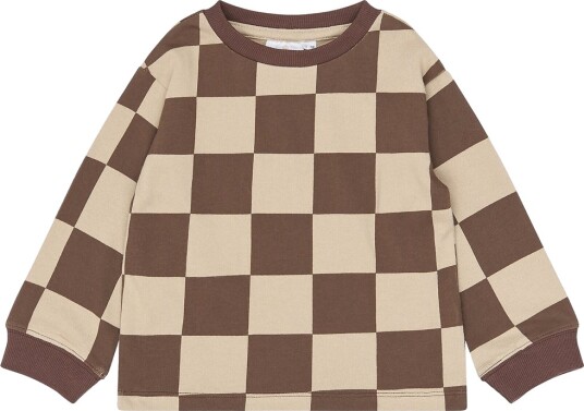 The New Collegegenser TNSTVebbo Chestnut Sjekk The New 5 år (110) Collegegenser Beige Brun