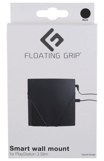 Floating Grip Veggfeste for PS3 Slim - Sort Wall Mount