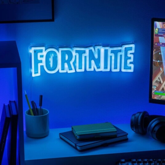 Paladone Fortnite Veggmontert LED Neon Lys - Blå Dekorasjonslampe Paladone Fortnite Veggmontert LED Neon Lys - Blå Dekorasjonslampe