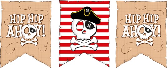 Globos Europe Girlander Pirat Hip Hip Ahoy 6542