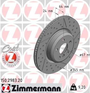 Bremseskive ZIMMERMANN 150.2983.20
