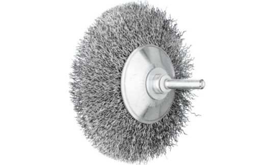 Pferd Bevel Brushes Crimped Shank Mounted Stål Pferd Bevel Brushes Crimped Shank Mounted Stål