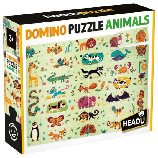Headu Ecoplay Domino Puslespill 3+år Dyr