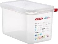 Beholder Araven Lufttæt L26.5Xb16.2Xh15cm 1/4Gn 4.3Ltr Polypropylen Låg Klar,Stk
