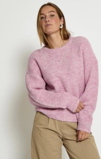 Peppercorn Pcjessa Grs Rws Knit Pullover Pink S Peppercorn Pcjessa Grs Rws Knit Pullover Pink S
