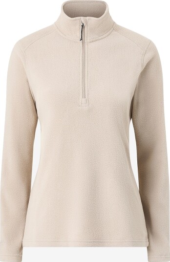 Áhkká Fleecetrøye Fleece Basic Half Zip W Beige