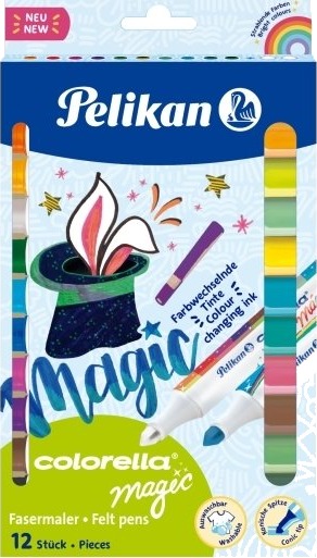 Pelikan Colorella Magic, Flerfarget, Projektil Spiss, Rund, Vann-Basert Blekk, Barn Og Voksne, Gutt/Jente