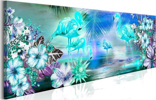 Bilde Flamingoes By Night 120x40 Artgeist sp. z o. o.