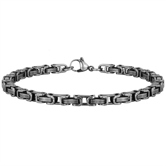 Titan Link Herrearmbånd i oksidert stål Titan Link Herrearmbånd i oksidert stål