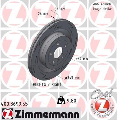 Bremseskive ZIMMERMANN 400.3699.55