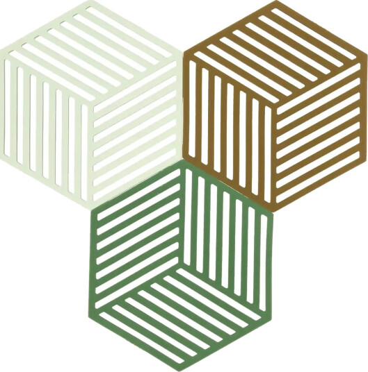 Zone Denmark Bordskåner Hexagon 3 Stk.   Multi/patterned   16X14X2.5CM