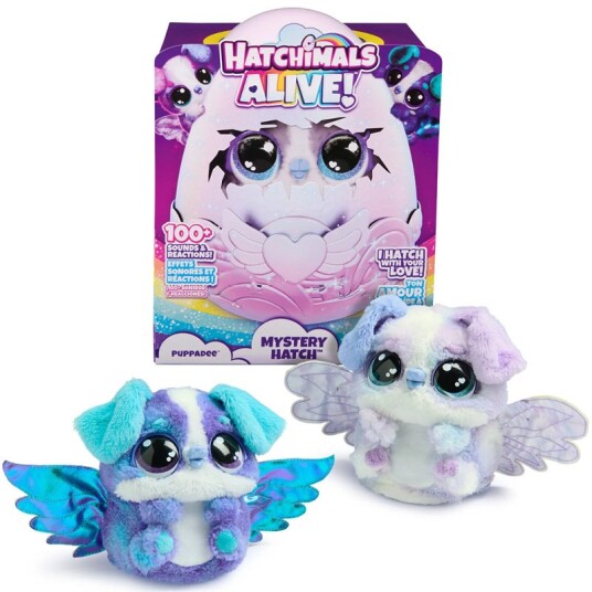 Hatchimals Alive Mystery Hatch m/ 100+ lyder og reaksjoner Puppadee