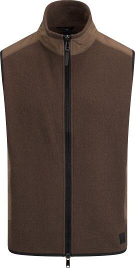 Cesar Equipment Palmi boiled wool vest S brun herre