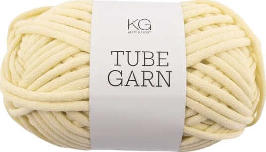 Kort og Godt Tubegarn 4mm Lys-Gul 7767, 100g