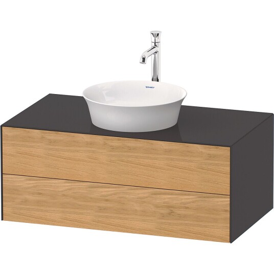Duravit White Tulip Servantskap 2 skuf. 100x55x40,8 cm Eik/Grafitt Høyglans