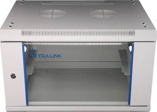 Extralink Rack Skap Veggmonterbar Grå 6U 19"