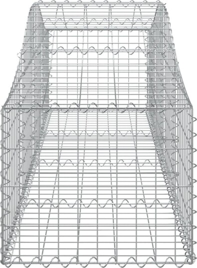 vidaXL Gabionkurver buede 3 stk 200x50x40/60 cm galvanisert jern