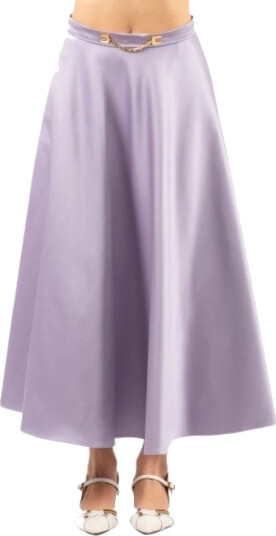 Elisabetta Franchi Dame Skjørt Lilla L, Elisabetta Franchi Dame Skjørt Lilla L,
