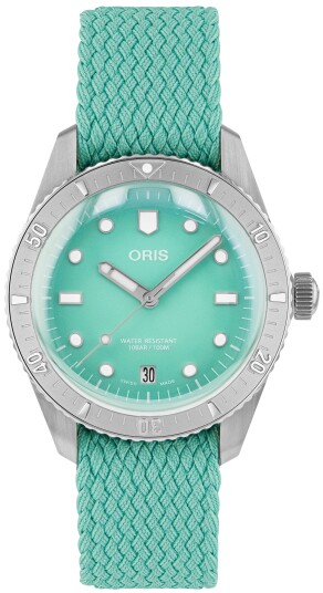 Oris Dameklokke 01 733 7771 4057 07 3 19 03S Divers Grønn/Tekstil Oris Dameklokke 01 733 7771 4057 07 3 19 03S Divers Grønn/Tekstil