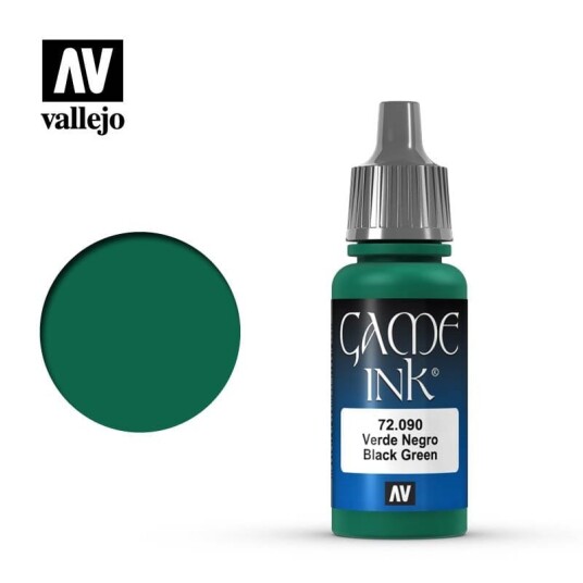 Vallejo Game Color Black Green Ink 17ml (72.090)