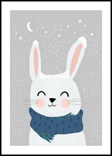 Winter Bunny Bliss Plakat / 100x150cm