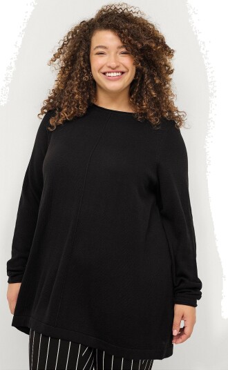 Zizzi Genser mShape L/S Pullover Svart