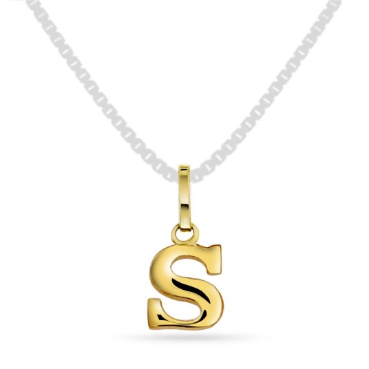 Pan Jewelry, Anheng i 585 gult gull bokstav S Pan Jewelry, Anheng i 585 gult gull bokstav S