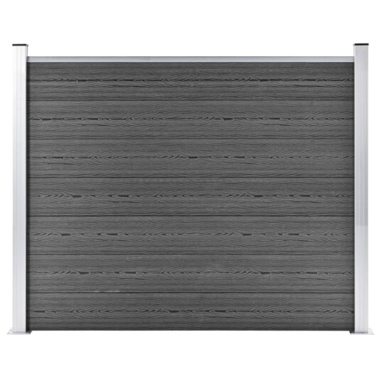 vidaXL Gjerdepanel WPC 180x146 cm svart vidaXL Gjerdepanel WPC 180x146 cm svart