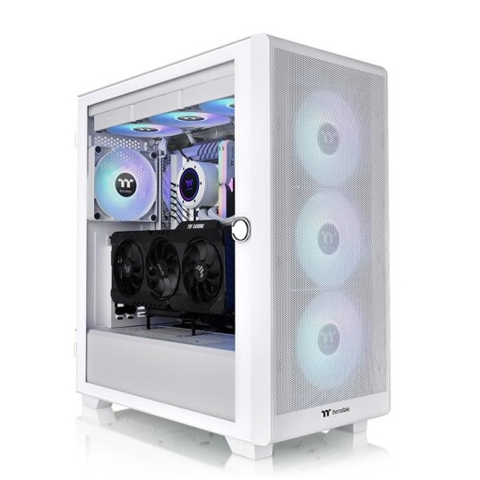 Thermaltake S250 TG Midi Tower Kabinett for Gaming Hvit Thermaltake S250 TG Midi Tower Kabinett for Gaming Hvit