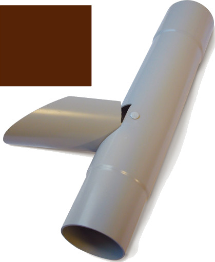 Plastmo vannavviser med klaff, Ø75 mm, brun