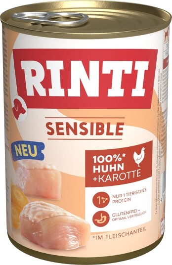 Rinti Våtfôr Sensible & Gulrot Kylling 24 X 400 G