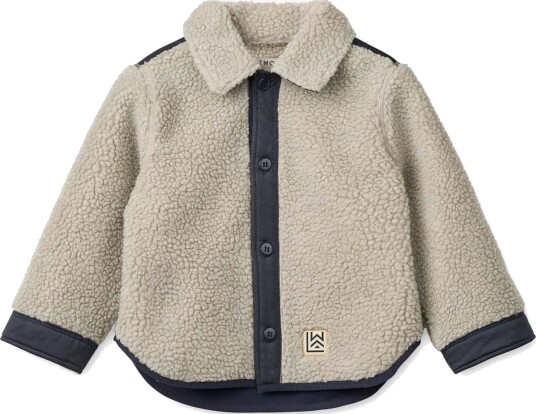 Liewood Elian Pile Overshirt   MIST / CLASSIC NAVY   122